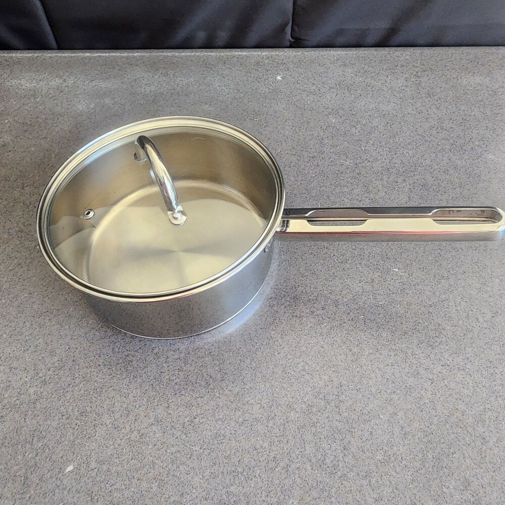 Tramontina 18/10 Stainless Steel 20cm Sauce Pan with Glass Lid Made in Brazil